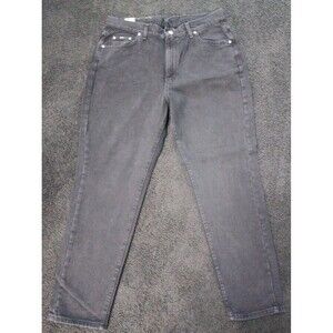 NWT VINTAGE LEE EASY FIT STRAIGHT LEG WOMENS DENIM JEANS SIZE 18M BLACK STONE